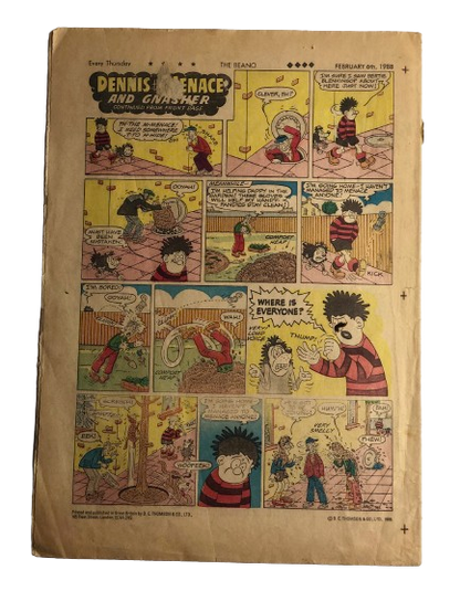 Dennis The Menace & GNASHER Issue #2377 / The Beano 1988