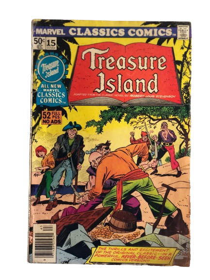 "Robert Louis Stevenson" Marvel Classics Comics Series Featuring Treasure Island Vol 1 Issue #15 / 1977