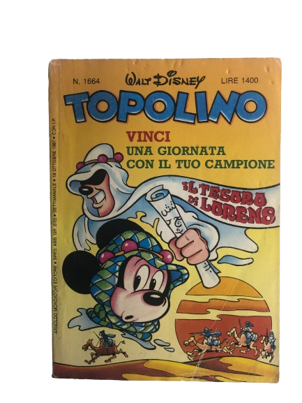 " IL Tesoro Di Lorens "Topolino Comic Issue #1664 / Walt Disney 1987